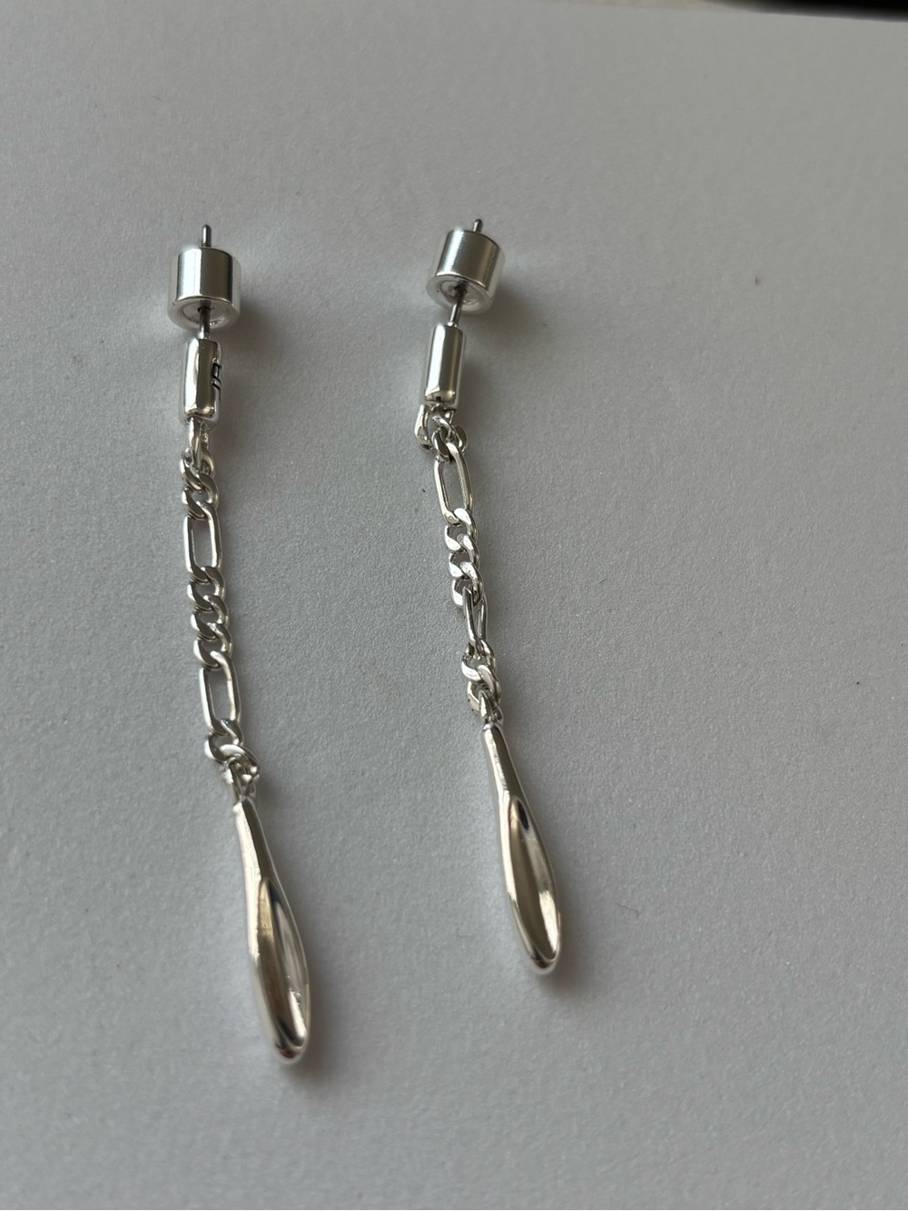NWOT Jenny Bird Silver Chain Teardrop Dangle Earrings